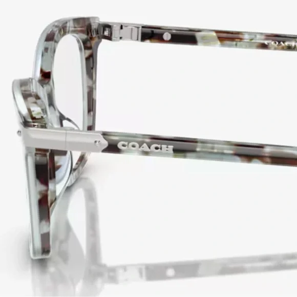 Coach Women's Rectangle Eyeglasses Seaglass Tortoise - Picture 5 of 10